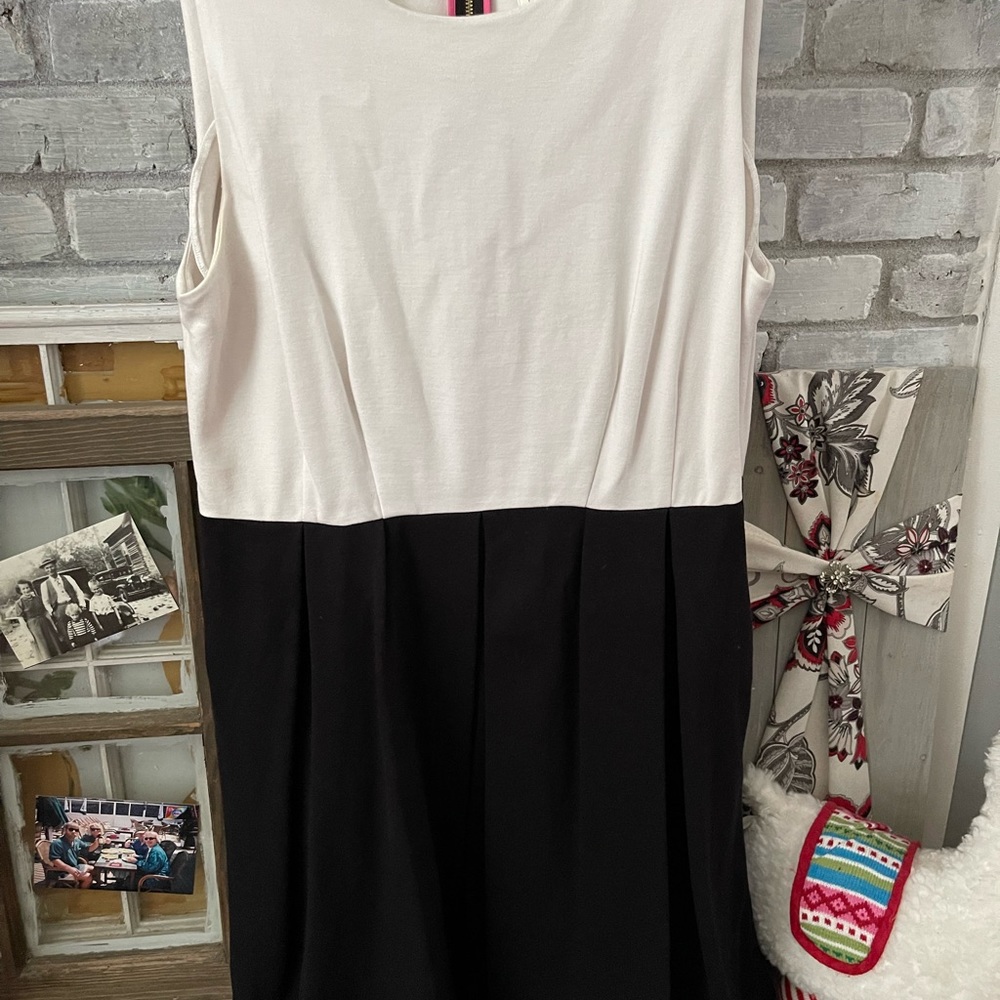White and black dress